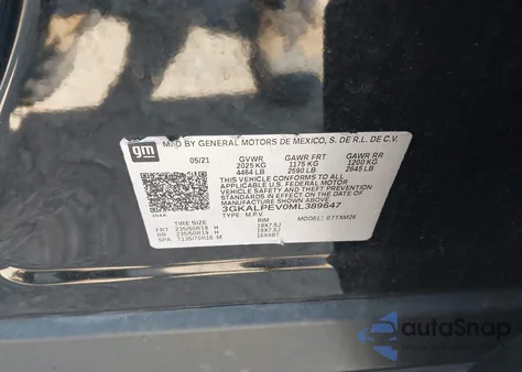 2021 GMC Terrain Fwd Slt из США, поврежденный, VIN 3GKALPEV0ML389647